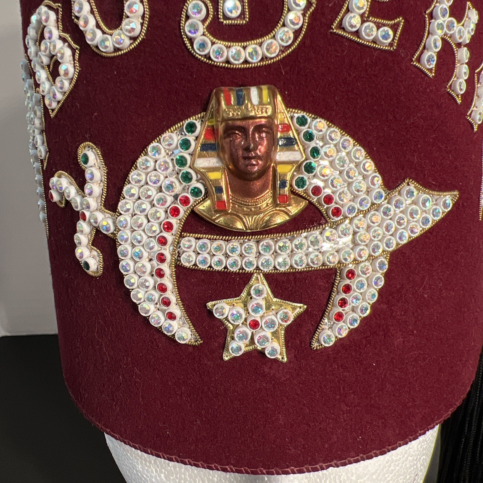 Estate Find Vintage Bejeweled Masons Masonic Shriners ABU BEKR Tasseled Fez Hat eBay
