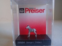 Preiser Junges Zebra Tiere Wildtiere Zoo Zirkus 29504 H0 1:87 Ovp