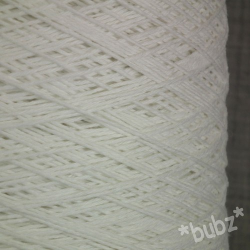 SOFT 4 PLY COTTON YARN 500g CONE OPTIC WHITE HAND MACHINE KNITTING CROCHET WEAVE - Picture 2 of 2