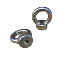 2 x A4 Stainless Steel M6 Eye Nut Eyenut 6mm Thread