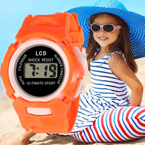 Kinderuhr Analog Digital Sport LED Elektronisch Wasserdicht Armbanduhr Junge Mädchen - Bild 13 von 19