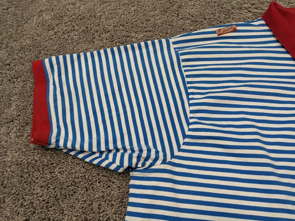 Akademiks Polo Shirt Mens XXXL 3XL Baggy Hip Hop Striped Shark Hunters - Image 3 of 4