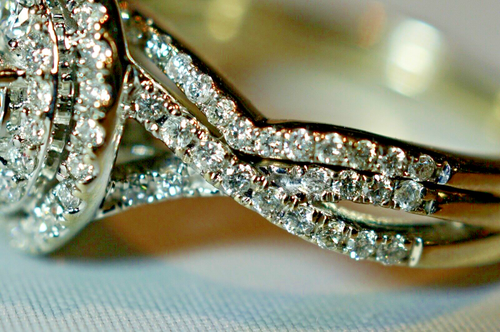 Vintage 14k white gold diamond engagement and wedd. band ring. - Picture 11 of 22