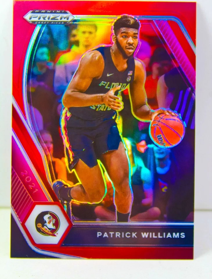 Patrick Williams 2021 Prizm Draft Picks /299 Red Prizm 2nd Year Holo Card #47 - Image 2 of 4