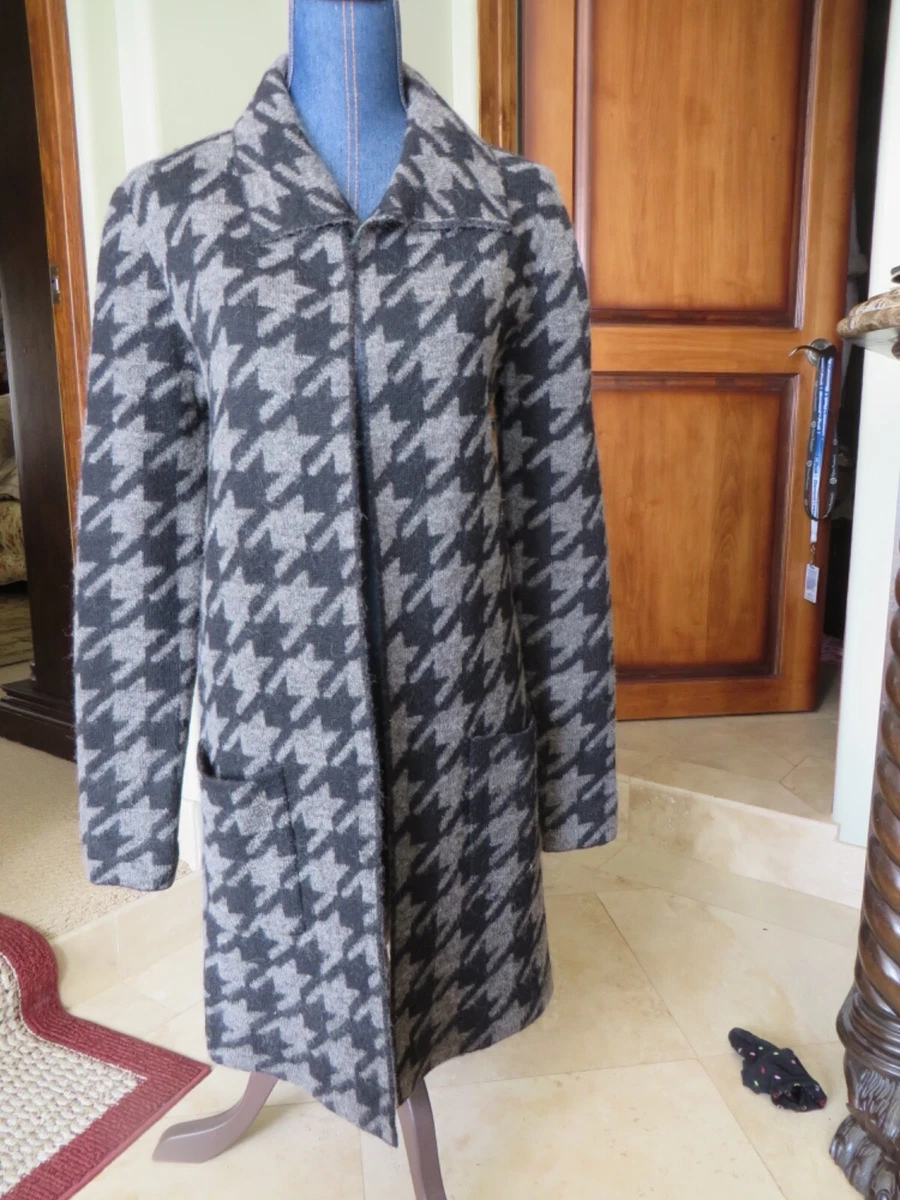 Houndstooth duster coat cheap