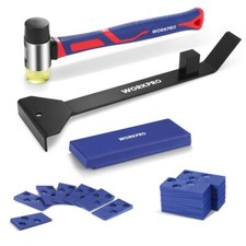 WORKPRO 43PC Laminate Flooring Installation Kit W/Rubber Mallet Pull and Pry Bar
