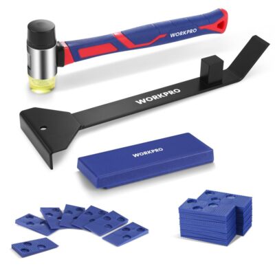 WORKPRO 43PC Laminate Flooring Installation Kit W/Rubber Mallet Pull and Pry Bar