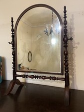 Specchio antico girevole in noce fine 800'