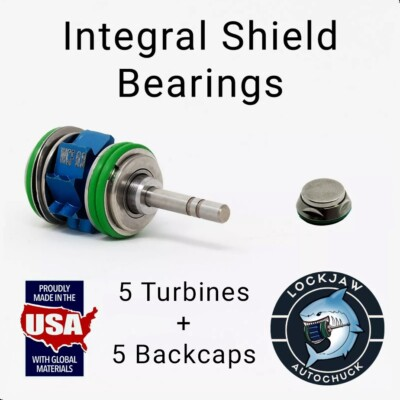 #ad 5 Star 430 SWL Turbines Push Button Ceramic Shielded Lubefree 5 Back Caps $239.95