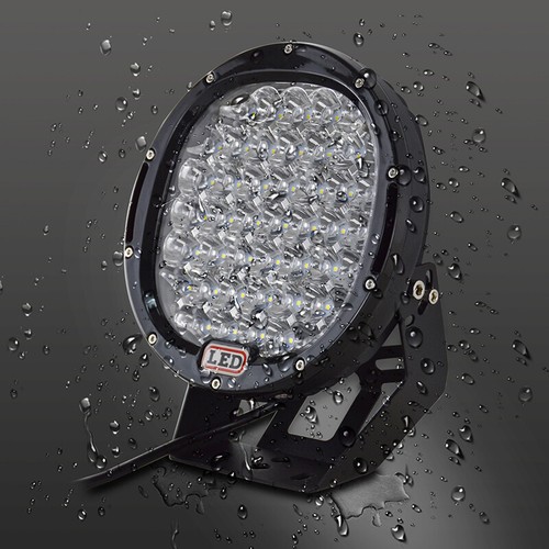 2X 9''in 225W LED Work Light Round Driving Lamp Motor SUV 4WD Black for Jeep EU - Foto 2 di 8