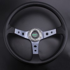 6 Bolt Racing 350mm 14 95mm Deep Dish Steering Wheel Aluminum Horn Button