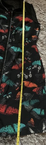 Coast Butterfly mehrfarbig schwarz Kragen Hemd Stil ärmelloses Kleid UK 12 - Bild 6 von 7