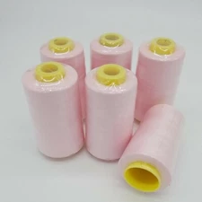 6 Spools BABY PINK Quality Serger Sewing Machine Thread  6000 YDS/Cone T27 S/2  