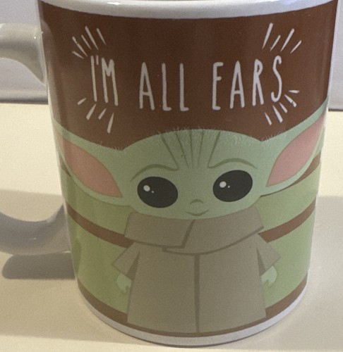 Star Wars The Mandalorian Baby Yoda Grogu Coffee Mug Tea Cup 'I'm All Ears' - Picture 8 of 8