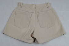 Vintage 80s Wrangler Jean Shorts Size 26 S  Pale Beige Hemmed Cutoffs High Waist
