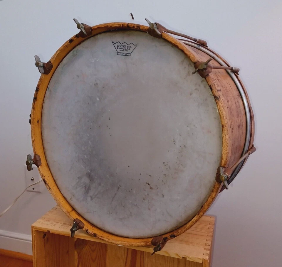 Tambor de colección Weather KING Emperor 14,5 x 9,5" recubierto embajador resistente EE. UU. Foto 2 de 4