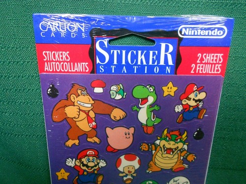 Vintage Carlton Cards Nintendo Stickers Mario NOS - Picture 2 of 4