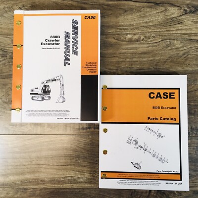 Case 880B Crawler Excavator Service Parts Catalog Manual Set Assembly Book