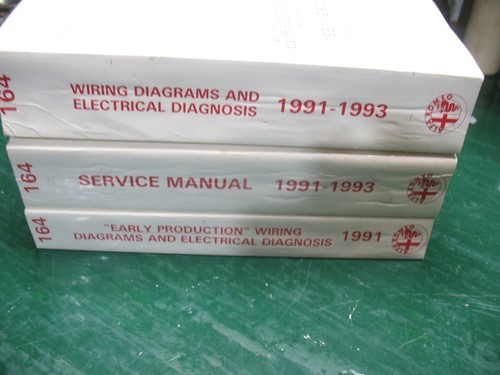 ALFA ROMEO 164 1991 -1993 50 STATES & CANADA VERSIONS 3 VOLUME SET - Picture 7 of 11