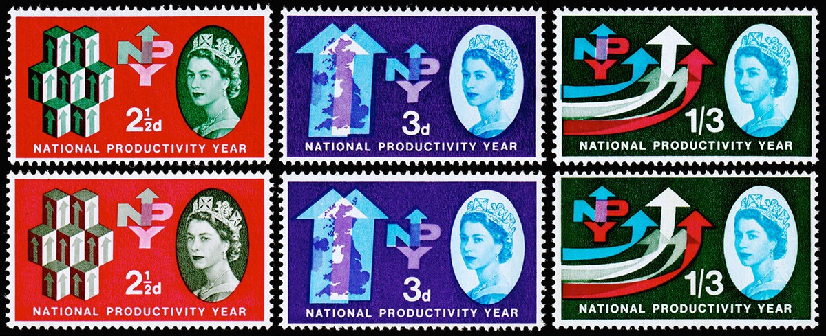 Great Britain Scott 387-389, 387p-389p (1962) M NH VF Complete Set