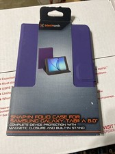 Samsung Galaxy Tab 8.0 Snap-In Folio Case Built In Stand Magnetic Closure T350