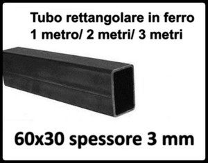 Tubo Alluminio Estruso USA Misure 1x2 Tubo Rettangolare In Alluminio 6063 T52 - Misura 1" X 2" X 36" Lungo, Spessore 1/8" - Nuovo, USA Tubo 6063 T52 1x2