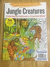 Color Creatives JUNGLE CREATURES Coloring Book to Cultivate A Creative Mind
