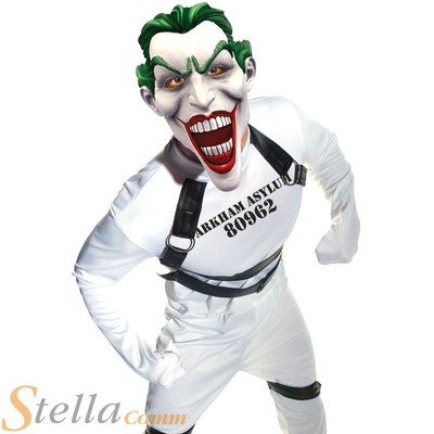 Hombre Joker Chaqueta Recta Arkham Batman Disfraz Halloween + Máscara