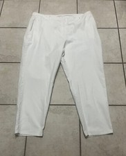 NWT EILEEN FISHER size "22" WHITE ORGANIC COTTON BLEND STRETCH ANKLE PANTS 178