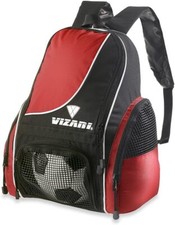 Soccer Backpack Vizari Sport Solano, Red, One Size 30143