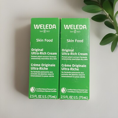 2X Weleda Skin Food Original Ultra-Rich Cream 2.5 fl oz/75ml  (Pack 2) Exp 10/27