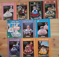 9 Fibre Craft Crochet Patterns, Hansel, Gretel, Cinderella, Bo Peep, Leaflets