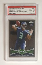 2012 Topps Chrome  Stands In Background  Russell Wilson #40 PSA 10 RC GEM MINT