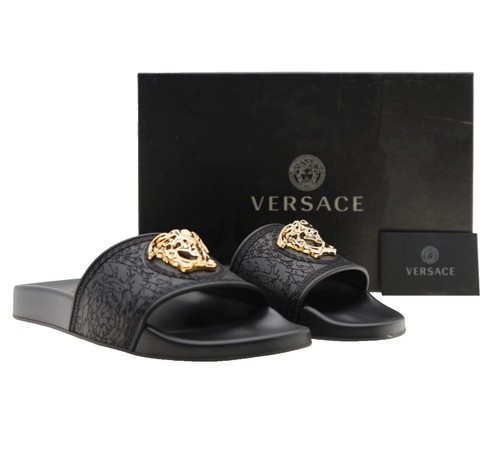Versace Greca Monogram Flap Sandals size 43/ us size 10 | eBay display picture 1