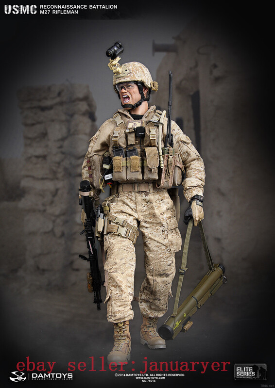 Damtoys 1/6 78014 Usmc Reconnaissance Battalion M27 Rifl Action