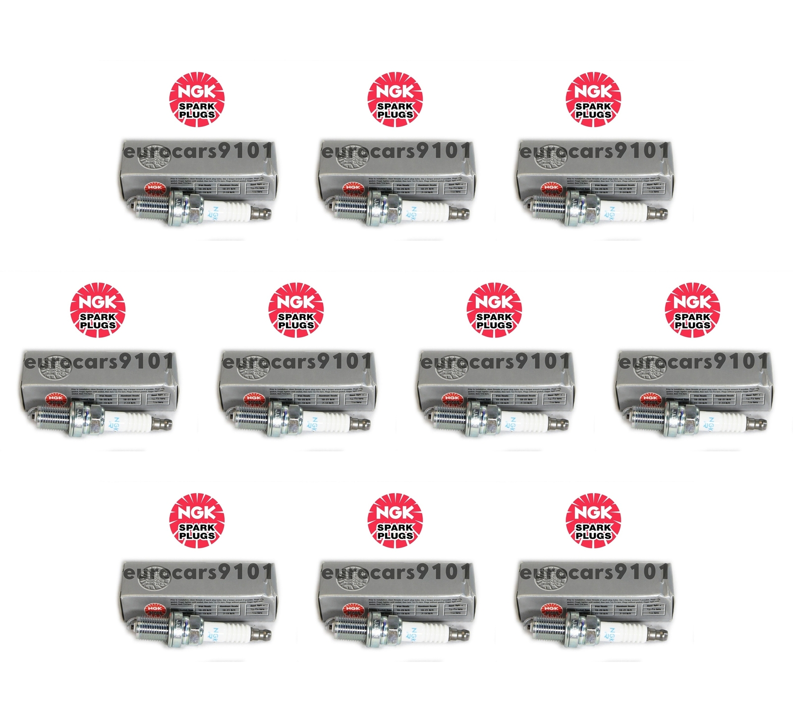 Set of 10 Aston Martin Saab NGK Spark Plugs 2330 3517629