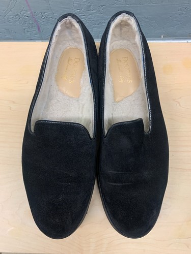 Doucal's Loafers Women’s Size 39 Black Suede Sherpa Slip-On - Picture 6 of 12