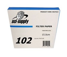 15cm Filter Paper, Qualitative, Medium, 150mm, Pkg / 100
