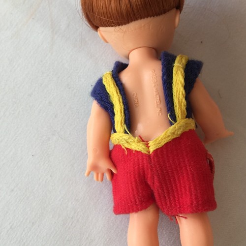 VINTAGE 1994 BARBIE KELLY DOLL RED HAIR GREEN EYES FRECKLES OVERALLS 4" MATTEL - Picture 5 of 18