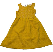 Maeve Anthropologie Crochet Lace FitFlare Dress Sleeveless Lined Yellow Sz Small