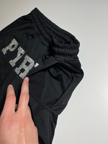 Pyrex Vision Glitter Logos Black Mesh Shorts Men's Size S - Picture 8 of 18