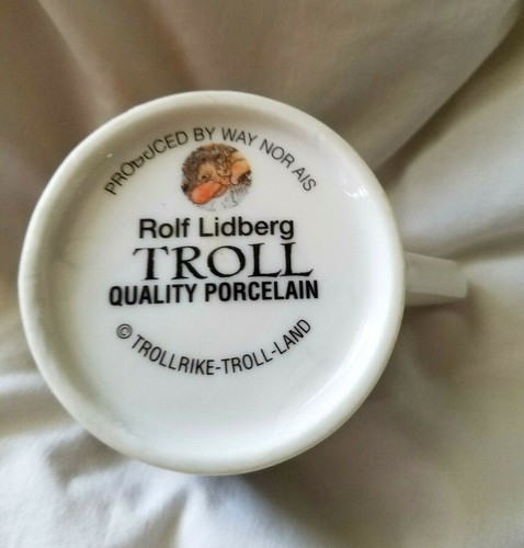 Troll Porcelain Coffee Cup Tea by Way Nor Ais TROLLRIKE-TROLL-LAND Rolf Lidberg - Picture 2 of 5