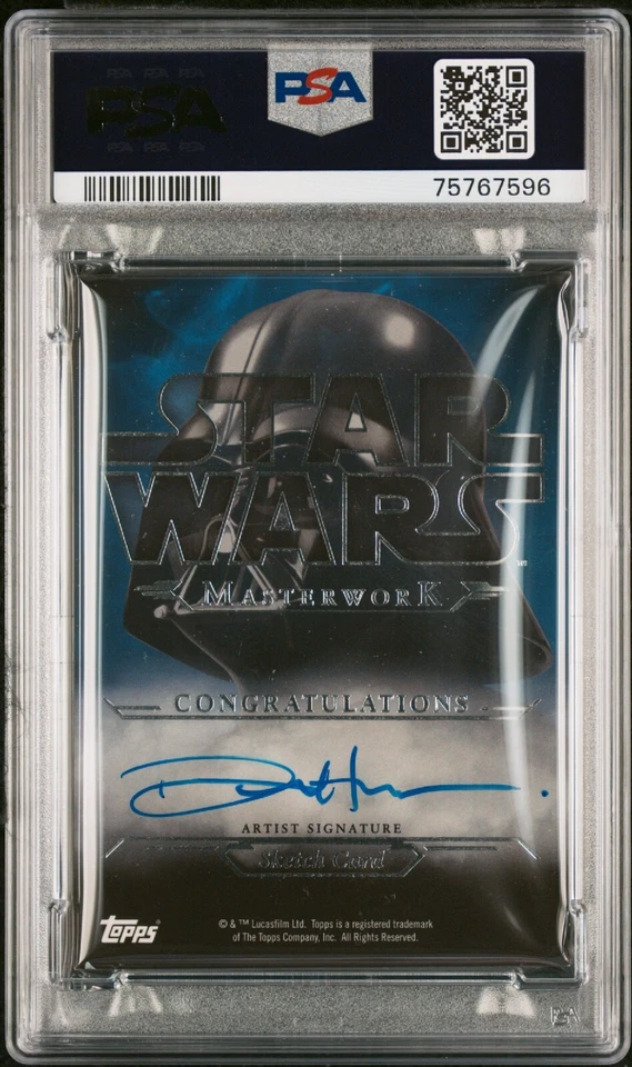 Jawa - 2015 Star Wars Masterwork Sketch Card by Danny Haas PSA 8 - Image 2 of 2