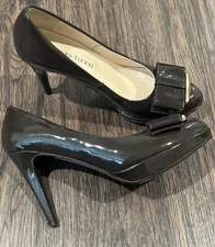 Gastone Lucioli Patent Bow Toe Size 37 Color chocolate