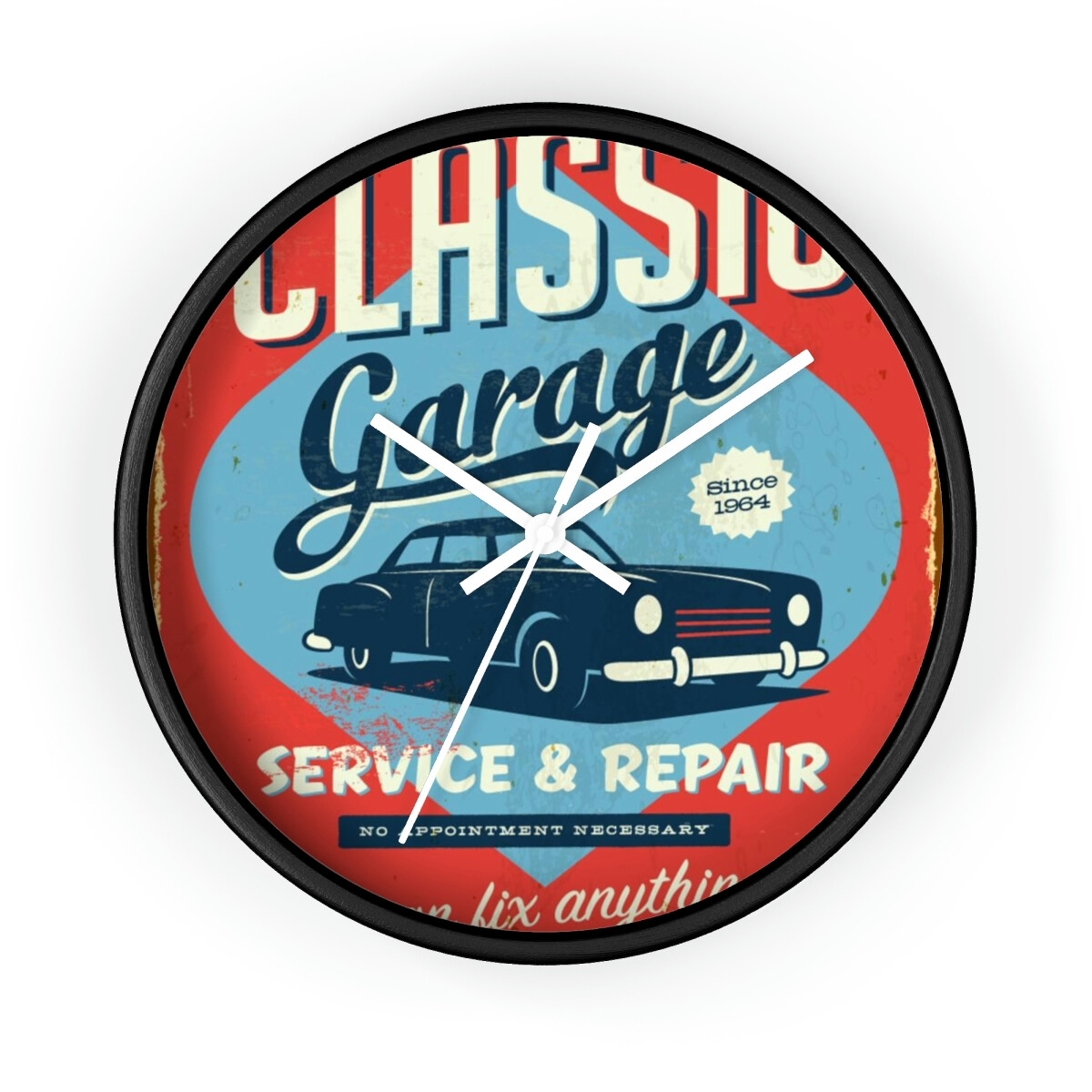 Wall clock Vintage Sign Classic Garage 