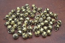 100 PCS HANDMADE BRASS BELLY DANCE SOLID JINGLE BELLS 10MM