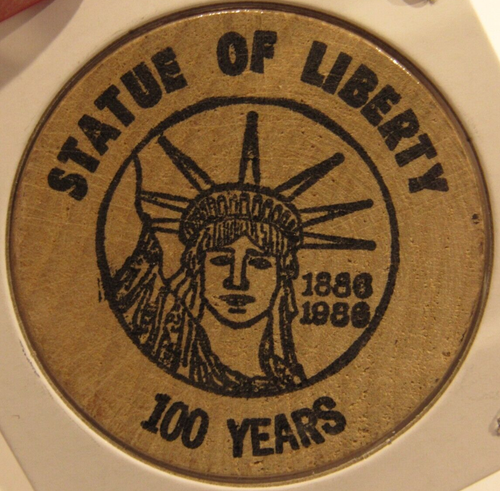 1986 C&J Coins Belvidere, IL Wooden Nickel - #2 Token Illinois - Bild 2 von 2
