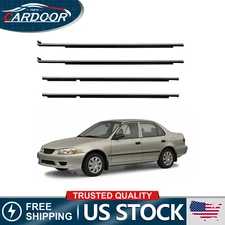 4x Weather Strips Window Moulding Trim Seal Belt For 1995-02 Toyota For Corolla