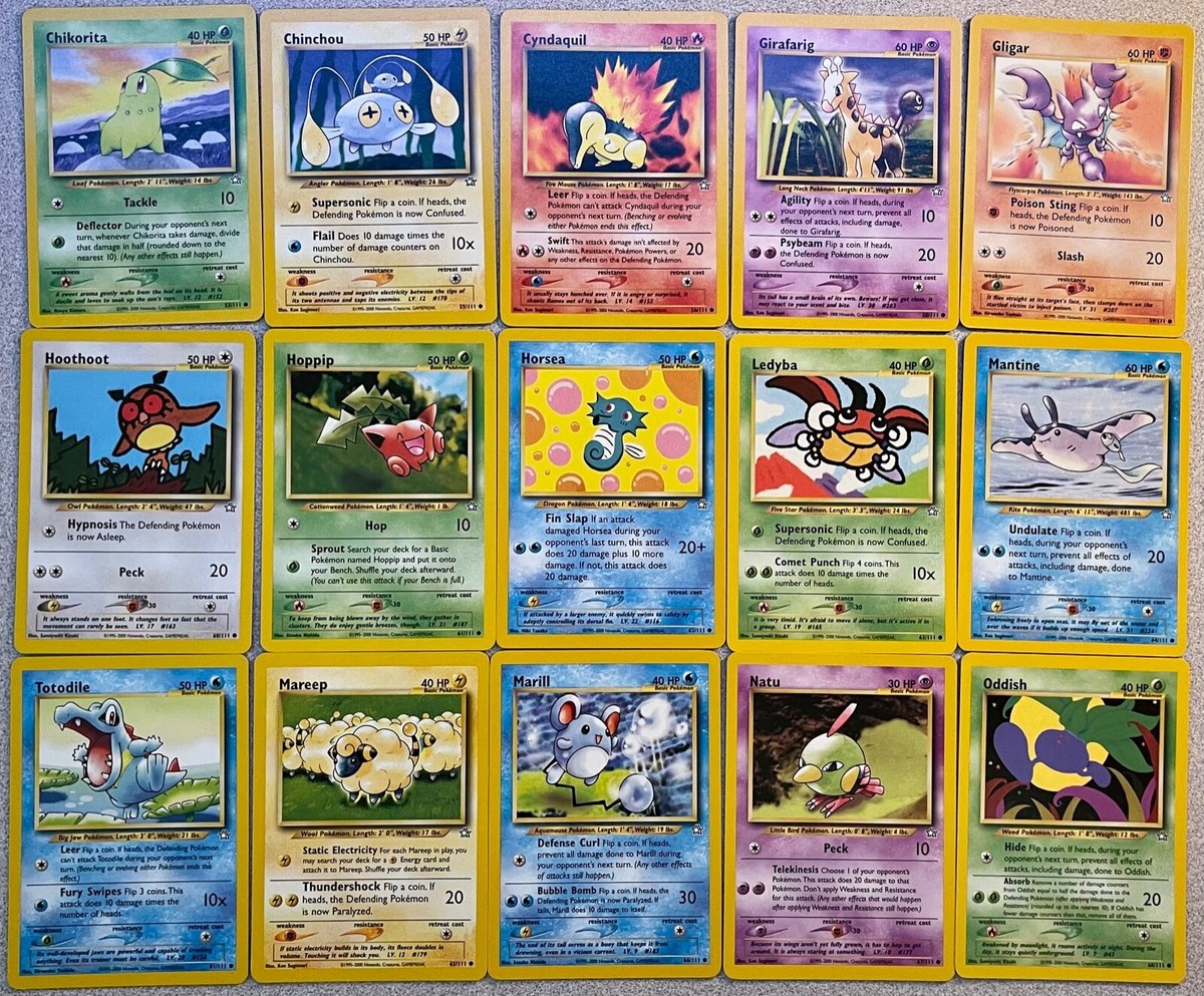 Pokemon Neo Genesis Set - Choose Your Card! All Pokemon Available