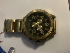 NIXON Watch All Gold Black 51-30 Chrono A083-510 5130 A083510 51 MM